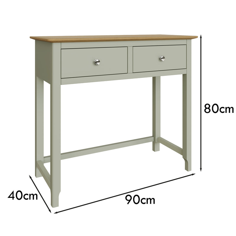 Taberno 2 Drawer Dressing Table Sage Green