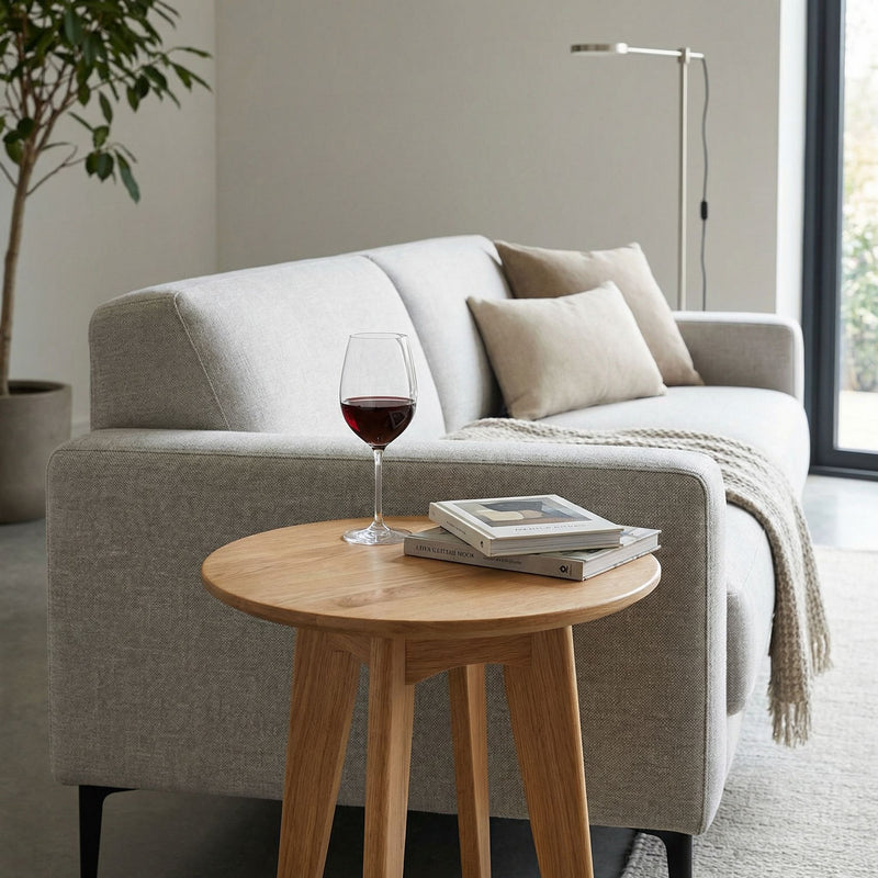 Taberno Oak Round Wine Table