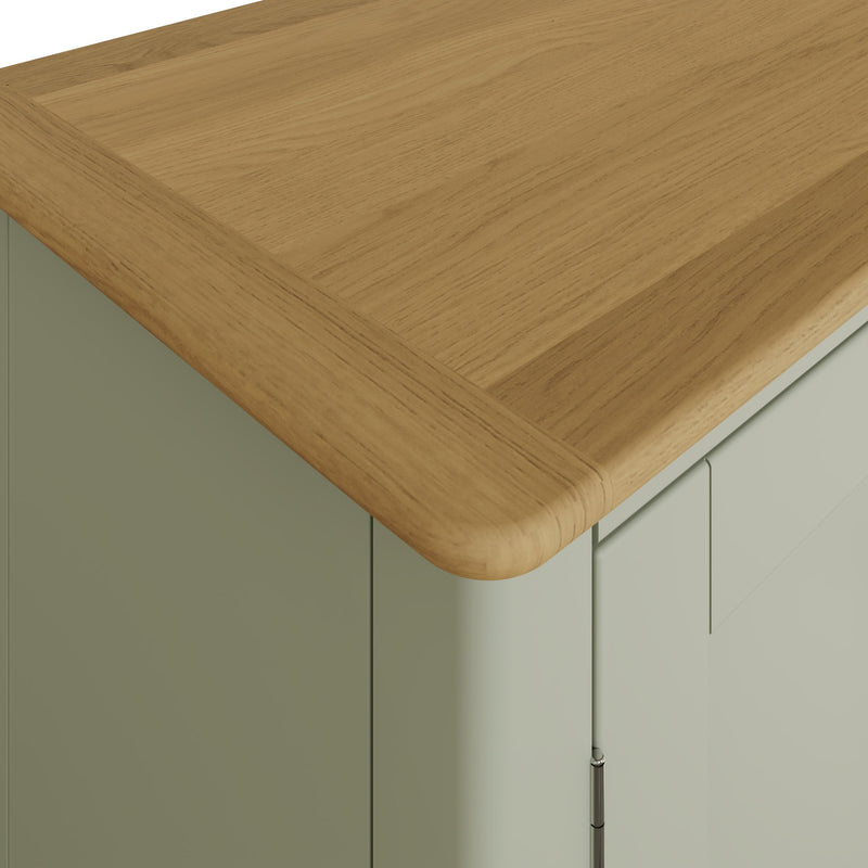 Taberno Oak 2 Door TV Unit Sage Green