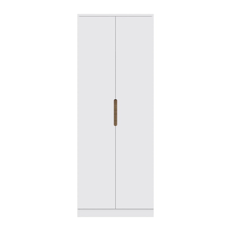 FWStyle Veloce 2 Door Double Wardrobe - White Gloss, Quick Click Assembly