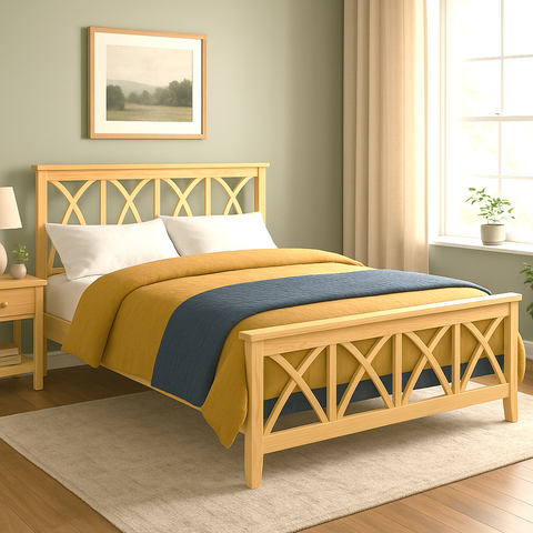 AUCKLAND Solid Pine Bed — view